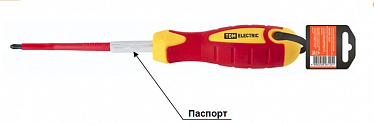 Отвертка крестовая диэлектрическая тип PH2x100, серия «ЭкспертЭлектрик» TDM