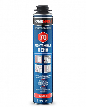 Пена монтажная DONEWELL 70 профессиональная зимняя, 1000мл/950гр
