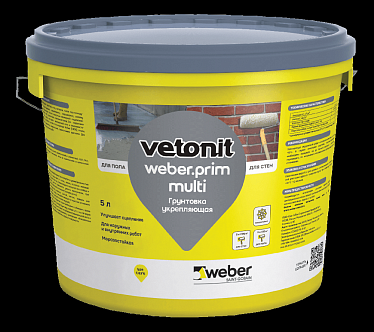 Грунтовка укрепляющая Vetonit weber.prim multi, 5л