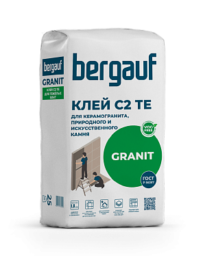 Клей плиточный Bergauf Granit для керамогранита, природного и искусственного камня, 25кг