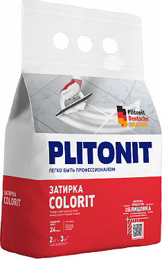 Затирка для швов до 6 мм PLITONIT Colorit белая, 2кг