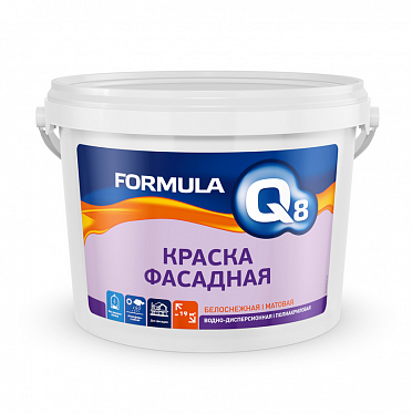 Краска ВД фасадная FORMULA Q8, 25кг