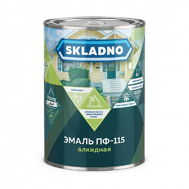 Эмаль ПФ-115 SKLADNO желтая, 0.8кг