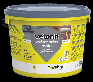 Грунтовка укрепляющая Vetonit weber.prim multi, 10л