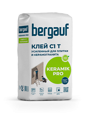 Клей плиточный Bergauf Keramik Pro усиленный, 25кг