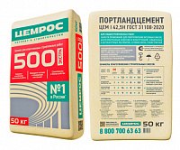 Цемент ПЦ-500 Д0 ЕВРО/ЦЕМРОС, 50кг