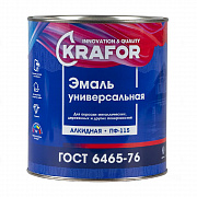 Эмаль ПФ-115 KRAFOR белая, 2.7кг