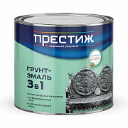 Эмаль-грунт по ржавчине ПРЕСТИЖ серая, 1,9кг