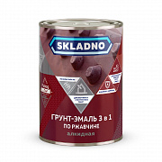 Эмаль-грунт по ржавчине 3 в 1 SKLADNO черная, 1.8кг