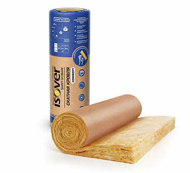 Скатная Кровля Комфорт ISOVER - 100х1220х5000мм 6,1м2 0,61м3