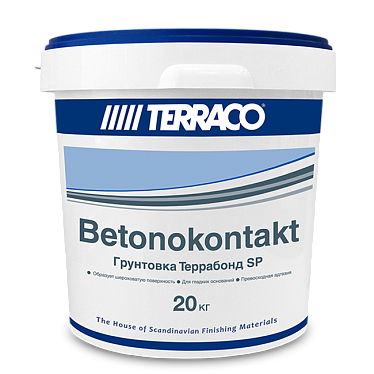 Грунтовка бетоноконтакт TERRACO Terrabond SP acrylic, 12кг