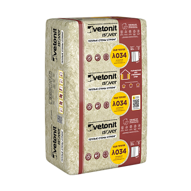 Теплые Стены Стронг VETONIT (ISOVER) 100х610х1000мм 3,05м2 0,305м3